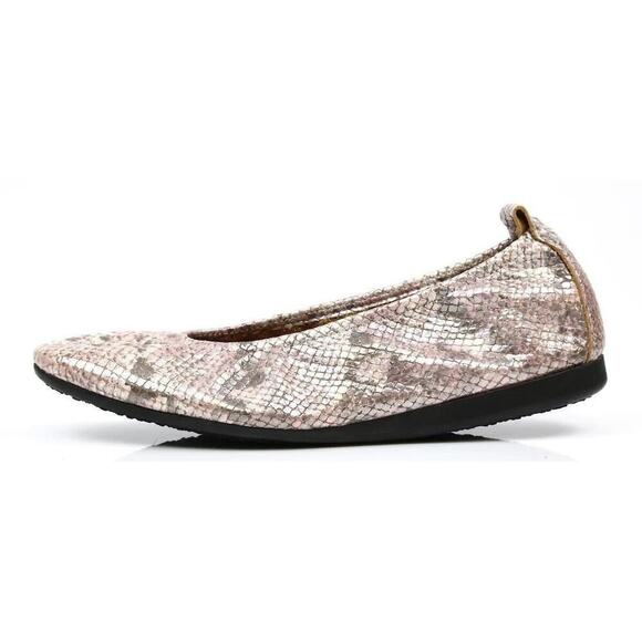 Arche Women’s Size 37 US 6 Laius Ballet Flats Snakeskin Leather Soft Blush Pink